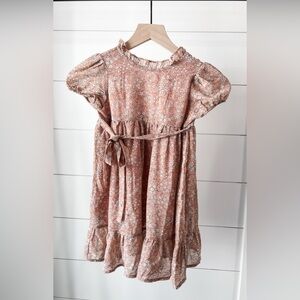 Charming Floral Kids Dress in Pink